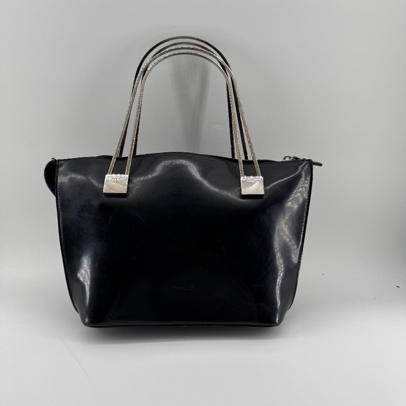 Celine Black Patent Leather Tote Bag with Silver Handles - Picture 1 of 11